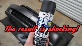 Cheap Rustoleum Spray Paint Job On Car Front Bumper | AMAZING RESULTS!!
