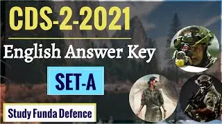 CDS 2 2021 English Answer Key