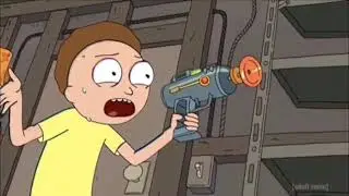 Escena de Morty infectado por el glitch