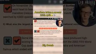 American takes a soccer trivia quiz! #shorts #soccer