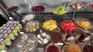 #France #Corsica hotel Casadelmar | terrace with Gulf of Porto Vecchio | breakfast 🥞 food 🥘 display.