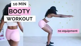 10 MIN BOOTY WORKOUT 🍑 No Equipment - At Home Glutes