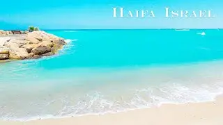 Amazing Nature in Israel. Mediterranean Sea. The City of HAIFA