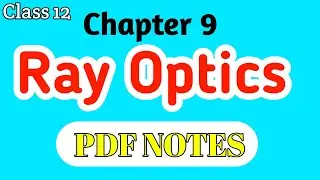 Chapter 9 Ray Optics (NOTES) Class 12 Physics Session 2021-2022