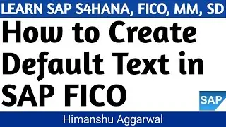 How to Create Default TEXT in SAPFICO | SAPFICO TEXT Field Auto Generated