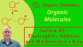 Electrophilic Addition to Alkenes & Markovnikov's Rule - Organic Chemistry One (1) Lecture Video 40