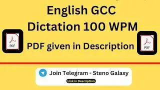 GCC English Dictation 100 WPM || English General || #gccdictations #gcc