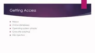 Module 1: The five steps involved in a typical attack on a system or network
