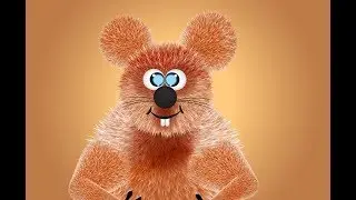 Creating Illustrator hairy funny mouse in Adobe illustrator CC Tutorial