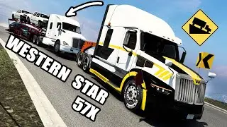 BAJANDO LA SIERRA Remolcando OTRO CAMIÓN con Vehículos Western Star 57X American Truck Simulator