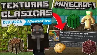 TEXTURAS CLASICAS para Minecraft BEDROCK 1.21 . (Bedrock Developer Art)