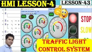 13. Traffic light control system PLC HMI programing | Timer tutorial in Hindi | PLC Learning Point |