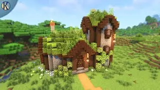 Minecraft - How to build a Snug Mossy Cottage - Tutorial