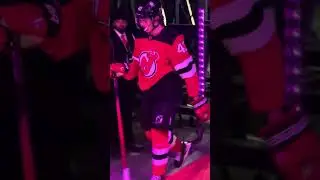 Luke Hughes BEHIND THE SCENES Exits Ice After Warmups 11/25 