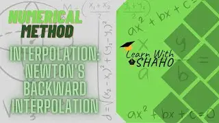 Newton's Backward Interpolation