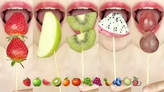 asmr EXOTIC FRUITS EMOJI FOOD 여러가지 과일 이모지 먹방 eating sounds