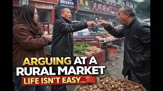 Two Vendors Arguing at a Village Market… Life Isn’t Easy |  Daily life in China🇨🇳