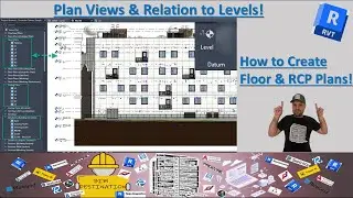 Revit Tutorial | Plan Views vs Level Views Explained | How to Create Floor & RCP Views | BIM-VDC