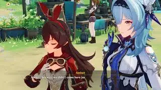 Eula and Amber Visits Weinlesefest Festival Mondstadt | Genshin Impact