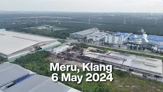 Selepas 1 minggu @  6.5.2024 Kilang memproses cat terbakar di Meru, Klang. MY