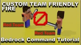 Custom Team FRIENDLY FIRE disable with commands | 1.20 Bedrock Tutorial