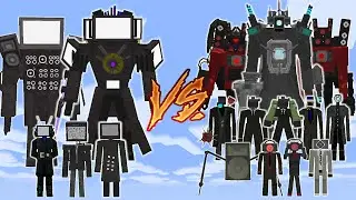SKIBIDI TV MAN vs All SKIBIDI SPEAKERMAN, CAMERAMAN | MINECRAFT PE BATTLE