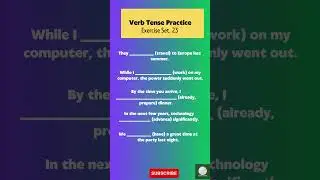 Verb Tense Practice Exercise 23 | English Grammar 
