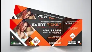 How to design event ticket in photoshop cc tutorial
