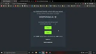 speech recognition with deepgram on react js application