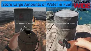Store Water with BARREL SCRAP | Stranded Deep Fillable Barrel Mod