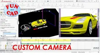 Learn to add ROTATING ZOOM-OUT Camera SolidWORKS | Mercedes Car Design | Motion Animation Tutorial