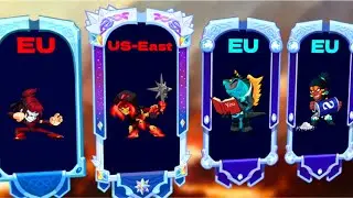 Brawlhalla, US-East Player Plays in EU servers (Ranked 2v2)!!!