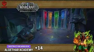 +14 Algethar Academy Destruction Warlock PoV 12.0 Midnight Season 1 M+ Dungeons (4.Day)