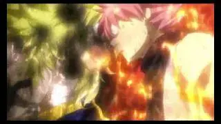 Fairy tail Огненный дракон против огненного бога