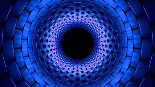 Blue Hypnotic Tunnel: A Psychedelic Descent into Infinity in 4K (No Sound)