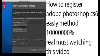 How to register adobe photoshop cs6 2017 easly method