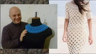 Кокетка к платью крючком