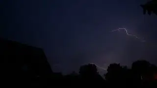 Thunderstorm - Lightning at normal and 10% speed (4-6-2019)