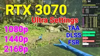 Avatar Frontiers of Pandora | RTX 3070 | Ultra Settings | TAA/DLSS/FSR | Performance Test