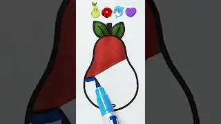 Pear drawing art#shortsfeed #satysfying #shorts #subscribe #youtubeshorts #ytshorts #viralvideo