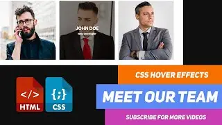Our Team Section with Hover Effects | Pure HTML & CSS
