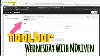 Wendnesday With MDriven - Toolbar!