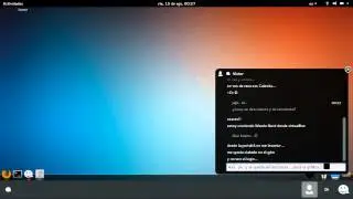 Notificaciones de Empathy en Gnome/Shell - Wando OS.
