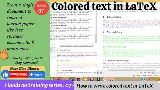 How to write colored text in LaTeX  || Easy & Simple way ||