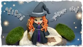 Девочка-ведьмочка из полимерной глины / как слепить ведьмочку / мастер класс