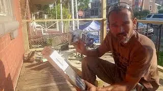Working on front porch or patio