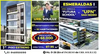 😊𝑷𝒓𝒆𝒄𝒊𝒐𝒔𝒐, 𝒎𝒐𝒅𝒆𝒓𝒏𝒐, 𝐄𝐒𝐓𝐑𝐄𝐍𝐎🔴 𝟭𝗲𝗿 𝐏𝐈𝐒𝐎👉📌𝐔𝐑𝐁. 𝐒𝐎𝐋𝐈𝐋𝐔𝐙😊𝐀́𝐑𝐄𝐀: 📐 𝟴𝟳.𝟵𝟱 𝐦² a 💸𝐔𝐒$ 𝟲𝟴,𝟬𝟬𝟬 dólares😱.