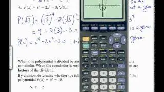 Determine whether given number is zero of a polynomial, irrational and imaiganry roots