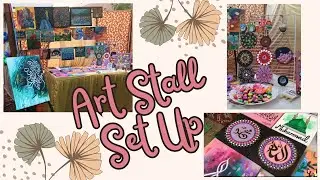 Art Stall Setup / Art Booth Display Ideas / Craft Fair Vlog