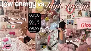₊˚🖇️ REAL *high school* MORNING ROUTINE (junior year) 6AM 🩰✧˚fast grwm, aesthetic skincare ୨ৎ 2024